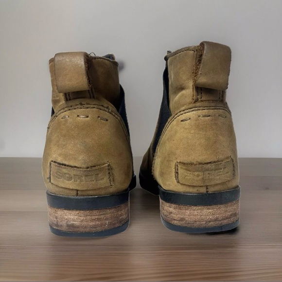 Sorel Boots Emelie Chelsea Ankle Bootie Brown Leather Womens Size 7.5 - Picture 5 of 9
